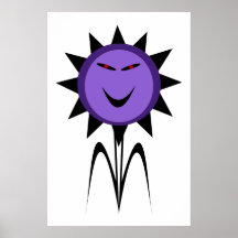 Evil Flower Kawaii Goth Halloween Poster