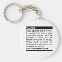 Evil Genius Ad Key Chains