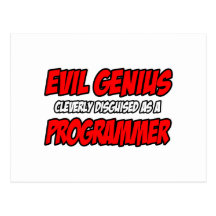 Evil Genius...Programmer Post Cards