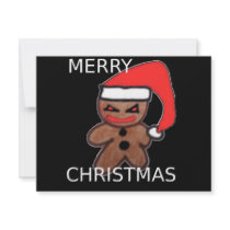 Evil Gingerbread boy Custom Invitation