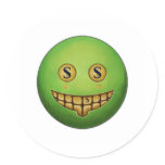 Evil Grin Round Stickers