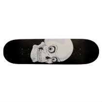 Evil Grinning Gothic Skull Custom Skateboard