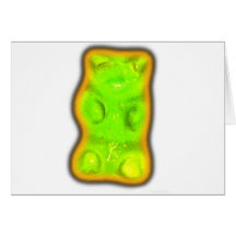 Evil gummy bear card