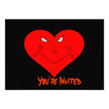 Evil Heart Face Invites