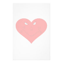 Evil Heart Face Stationery