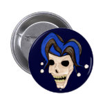 Evil Jester Skull buttons