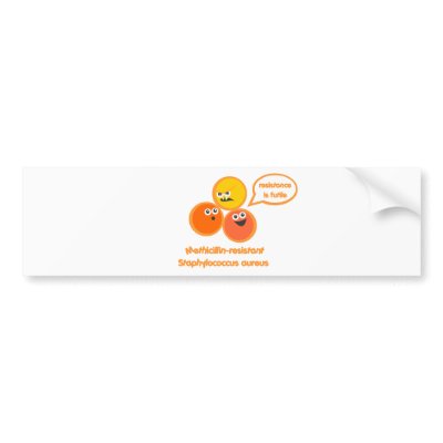 Evil MRSA Bumper Sticker by SuperBug