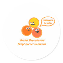 Evil MRSA Round Sticker