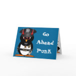 Evil Penguin Police Birthday Card