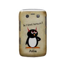 Evil Penguin SARCASM Blackberry Case