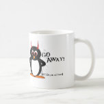 Evil Penguin says - GO AWAY mug