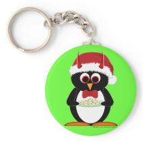 Evil Penguin Stocking Stuffer Key Chain