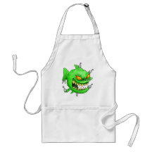 evil pierced monsterfish apron