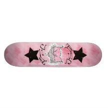 Evil Pink Cat Skate Board Decks