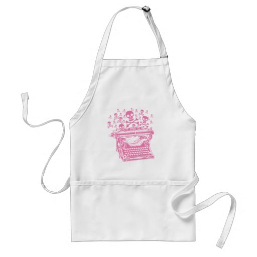 Evil Pink Typewriter Apron