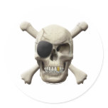 Evil Pirate Skull & Crossbones Sticker