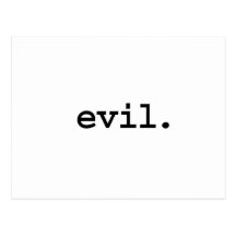 evil. postcards