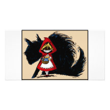 Evil Red Riding Hood Photo Card Template