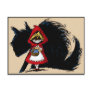 Evil Red Riding Hood Postcard