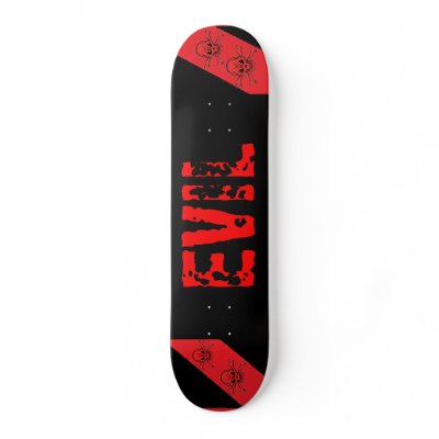 Evil Skateboard Deck by gacatmandu