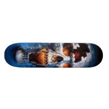 evil skull skate board
