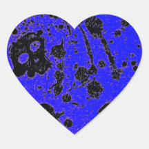 Evil - skulls and guitars in blue sticker