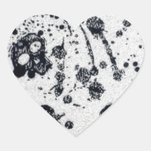 Evil -skulls and guitars in white sticker