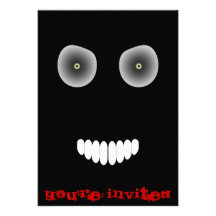 Evil Smile Halloween Invitation Template