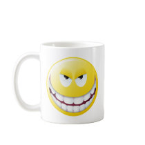 Evil Smiley Face Coffee Mugs