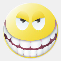 Evil Smiley Face Stickers