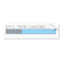 Evil twin loading funny mens kids girls gag humour