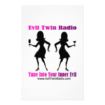 Evil Twin Radio Fan Gear Stationery Design