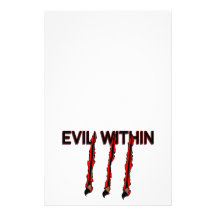 Evil Within Claw Marks Customized Stationery