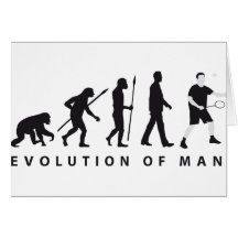 evolution badminton grußkarten