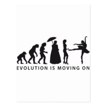 evolution ballet postkarte