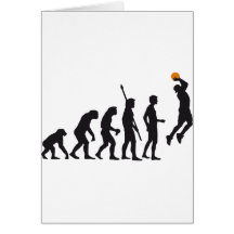 evolution basketball grußkarte
