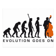 evolution bass postkarten