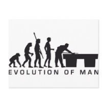 evolution billard postkarte
