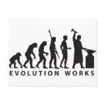 evolution blacksmith postkarte