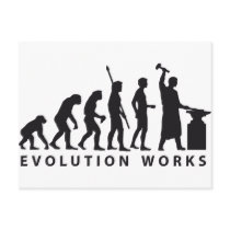 evolution blacksmith postkarte
