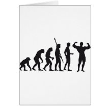 evolution bodybuilding grußkarte
