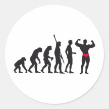 evolution bodybuilding runder aufkleber