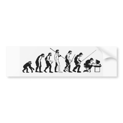 Evolution Bumper Sticker by skipenge
