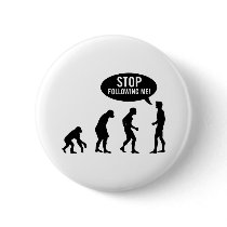 evolution pinback button