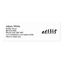 Évolution de boxe carte de visite
