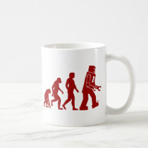 Évolution de robot de l'homme dans le robot tasse à café
