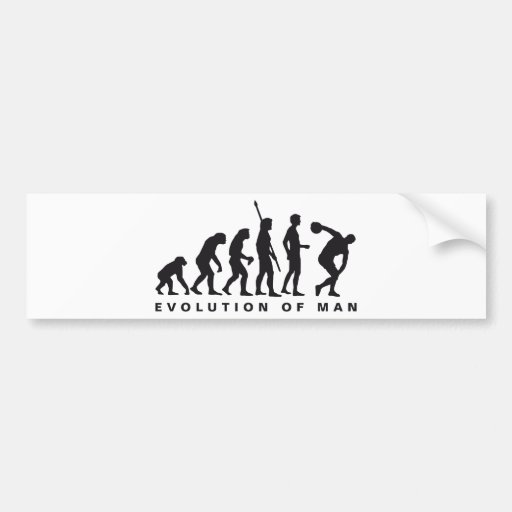 evolution_discus_thrower_bumper_sticker-