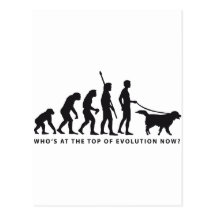 evolution dog postkarten