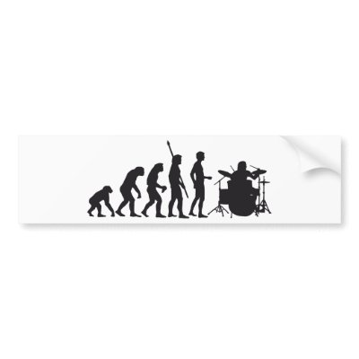 evolution drummer auto aufkleber by Axel_67