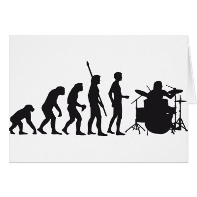 evolution drummer grußkarte by Axel_67